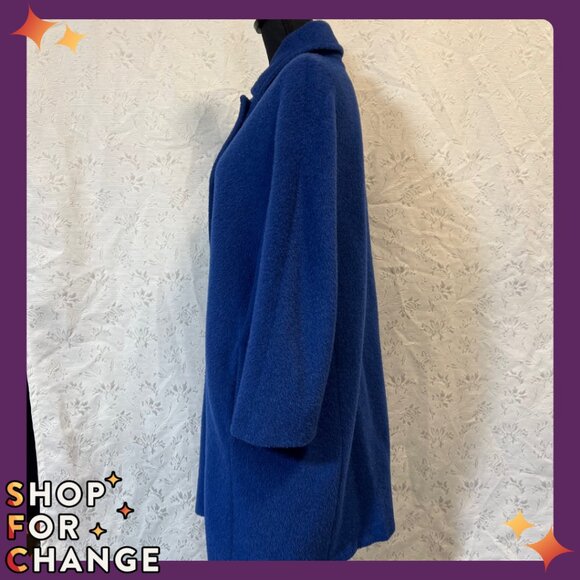 WEEKEND MaxMara Blue Coat size 10 - Picture 4 of 9